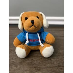 Cute n Cuddly Puppy Dog with‎ Oklahoma Hoodie Souvenir Plush
